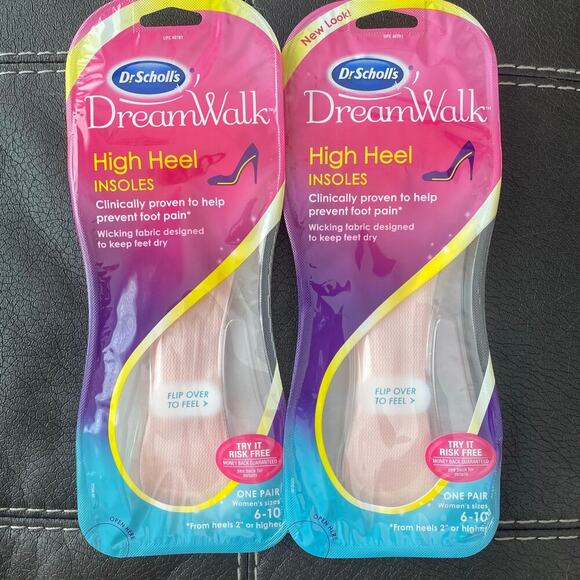 New Lot of Two Dr Scholls Dreamwalk High Heel Insole Inserts Womens Size 6-10 - Picture 1 of 2